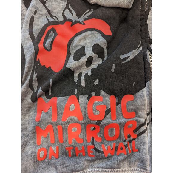 Disney Snow White Evil Queen Magic Mirror Zip Hoodie Sweatshirt Size Medium - Picture 3 of 6